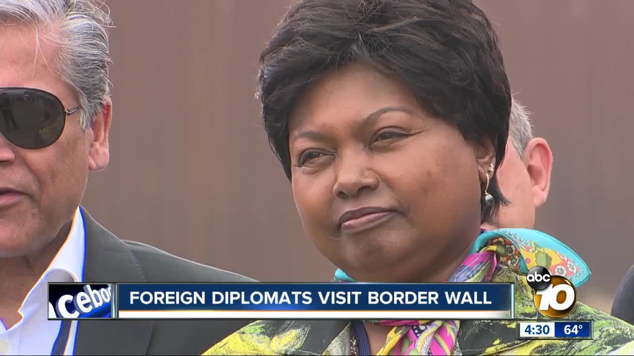 Foreign diplomats visit US-Mexico border in San Diego