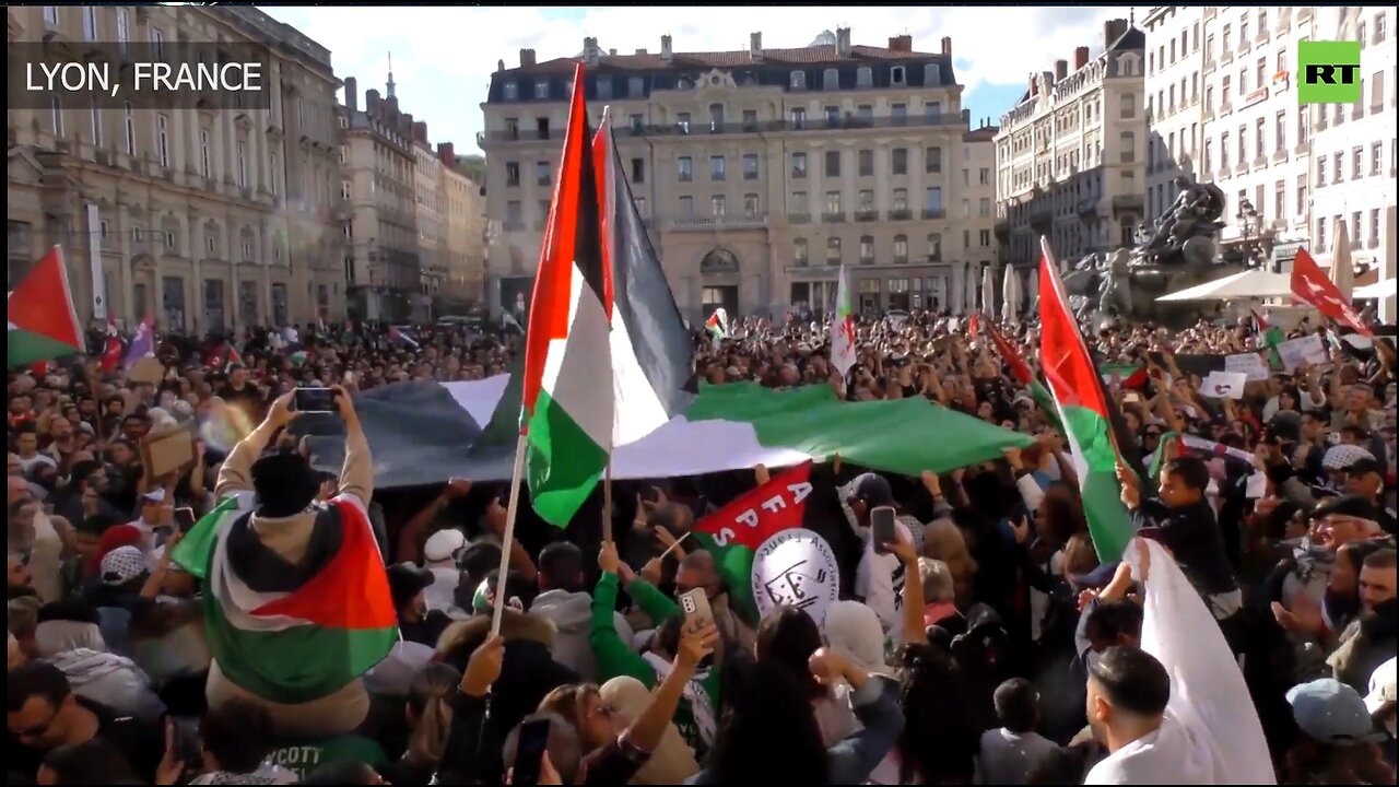 Mash up: Protesters inundate European cities to rally in support of Palestine