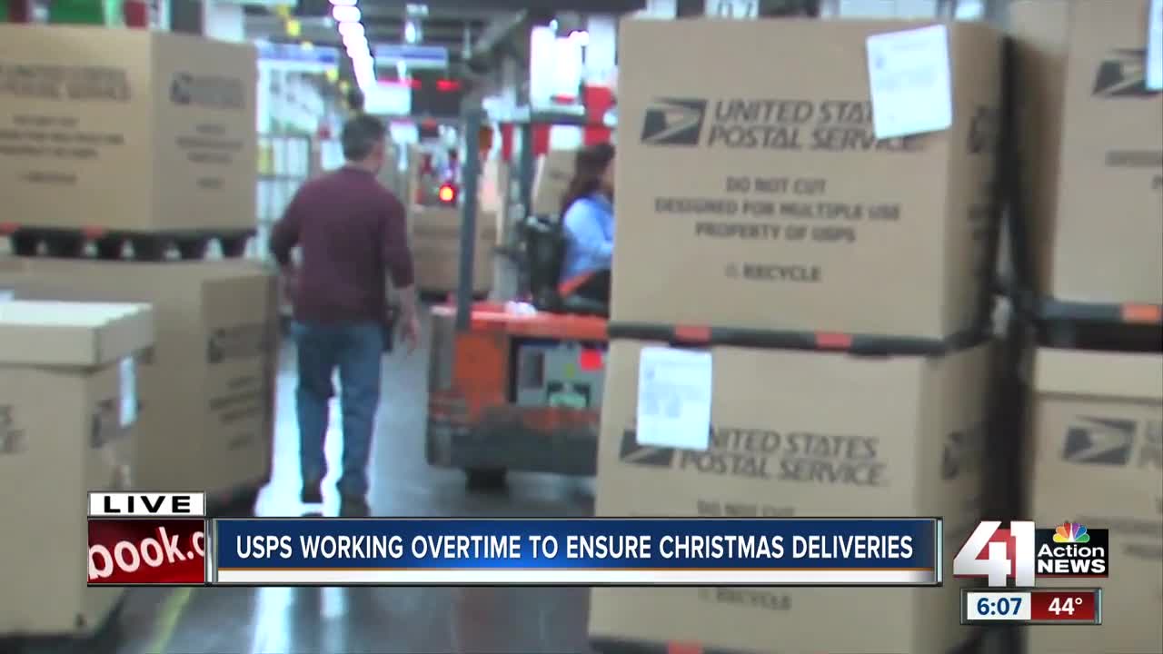 USPS working overtime to ensure on-time Christmas deliveries