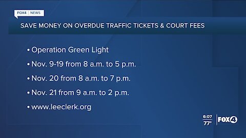 Operation green light to help with traffic tickets