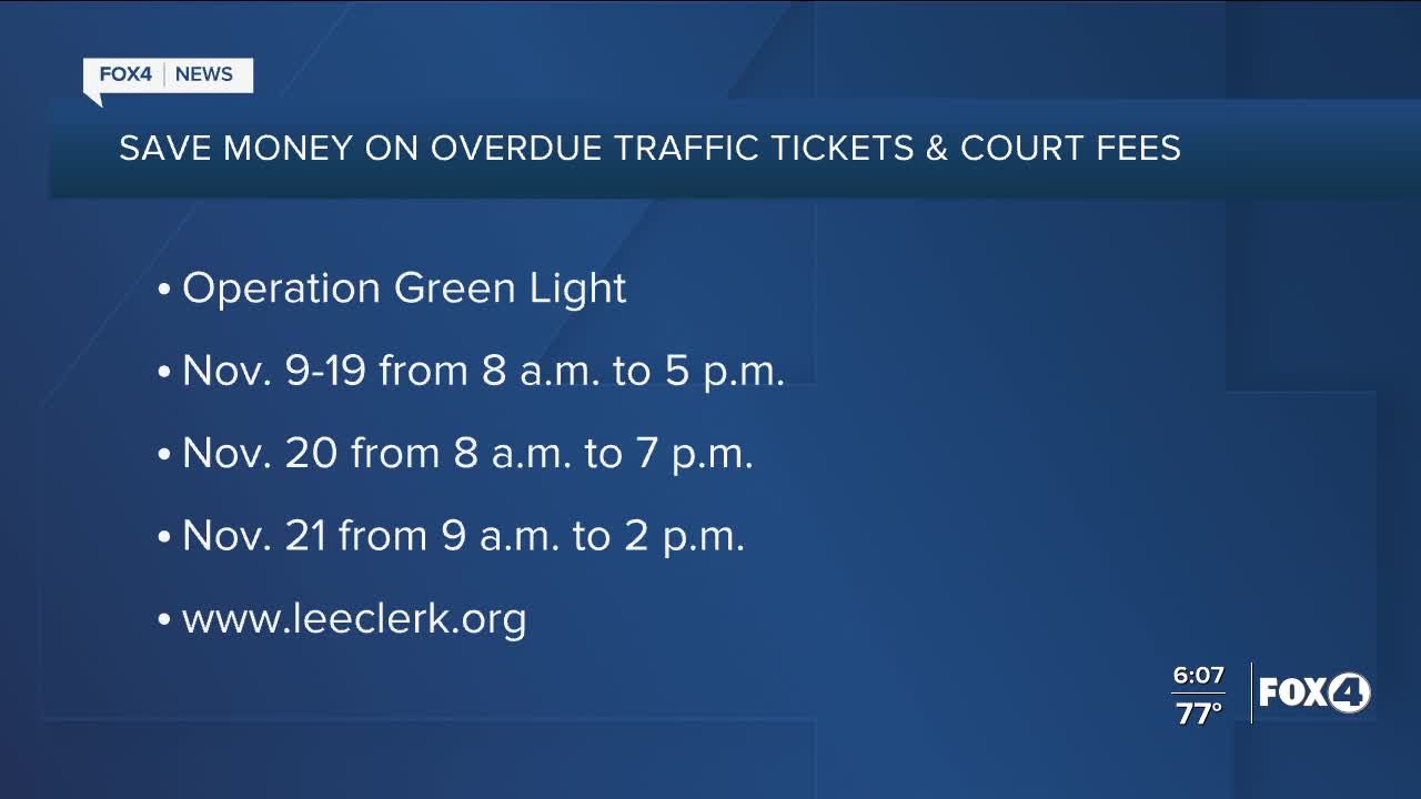 Operation green light to help with traffic tickets