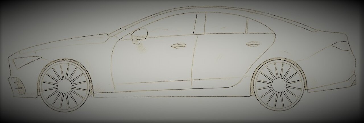 How to draw a car in a simple way