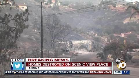 Homes destroyed on Scenic View Place