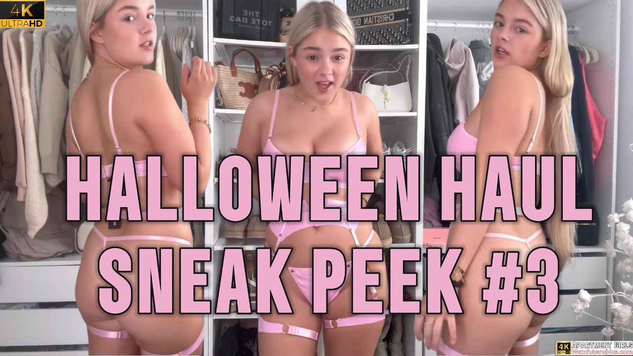 Brooke's PLT Halloween Haul Sneak Peek #3 Pink Cosplay Outfit 4K HD #HalloweenHaul #CosplayOutfit