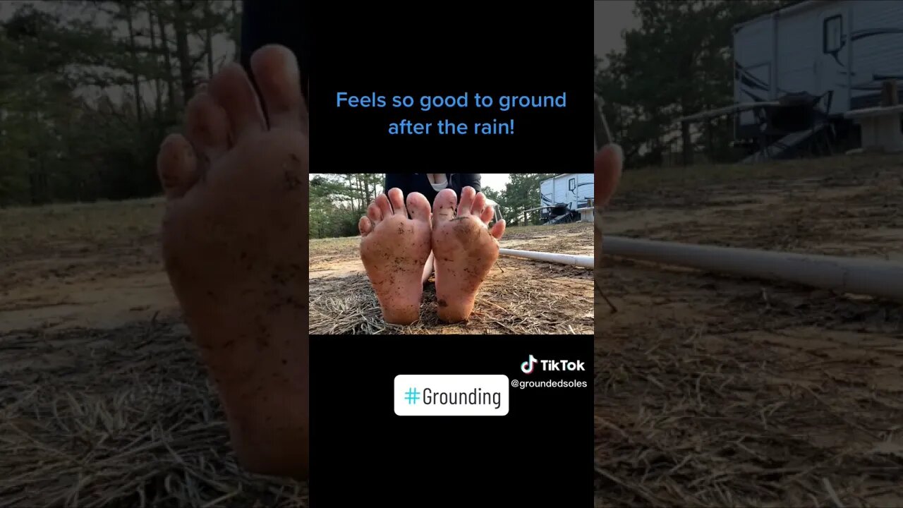 Grounding After a Huge Rainstorm #grounding #barefoot #barefootlife #thunderstorm #texas