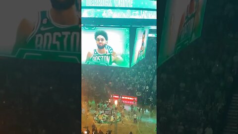 Crowd goes nuts for Derek White during game 7 #boston #celtics intro vs #miami #heat