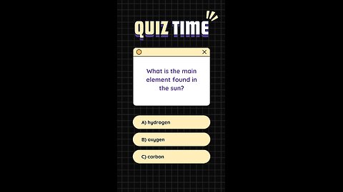 quiz time - what is the main element found in the sun