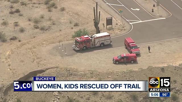 Two women, 6 kids rescued from Buckeye Mountain