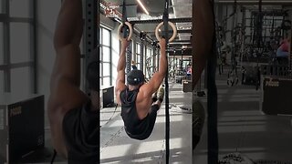 Ring L-Sit Pull Ups #shorts #backworkout #core #calisthenics #biceps