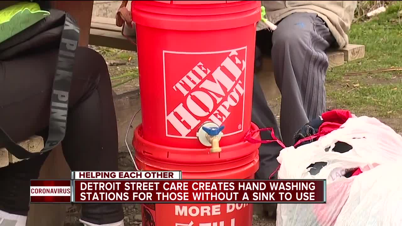 Student doctors build hand-washing stations in Detroit for the homeless during COVID-19 pandemic