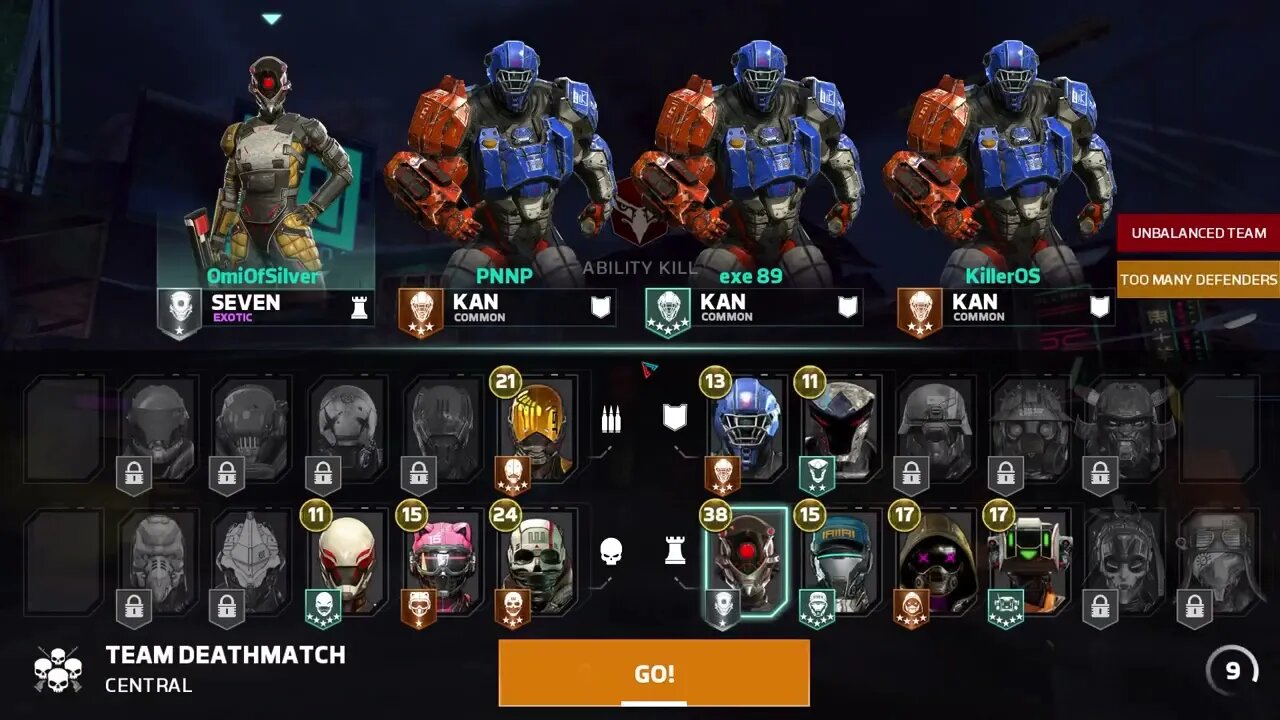 Modern Combat Versus Death match with seven in Central Dec 26