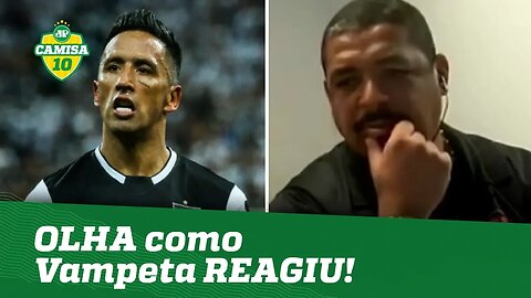 OLHA como Vampeta REAGIU ao gol que ELIMINOU o Corinthians!