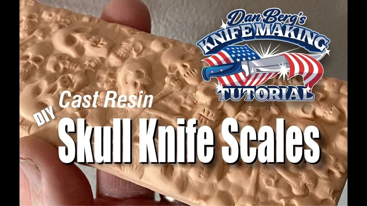 How to make cast resin Skull Knife Handles by Bergknifemaking