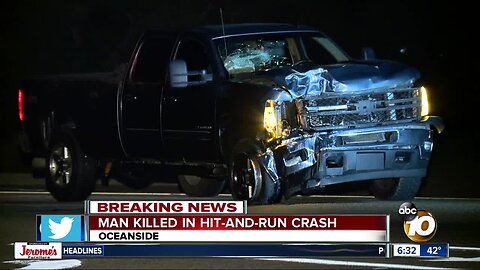 Man dies in hit-and-run crash in Oceanside