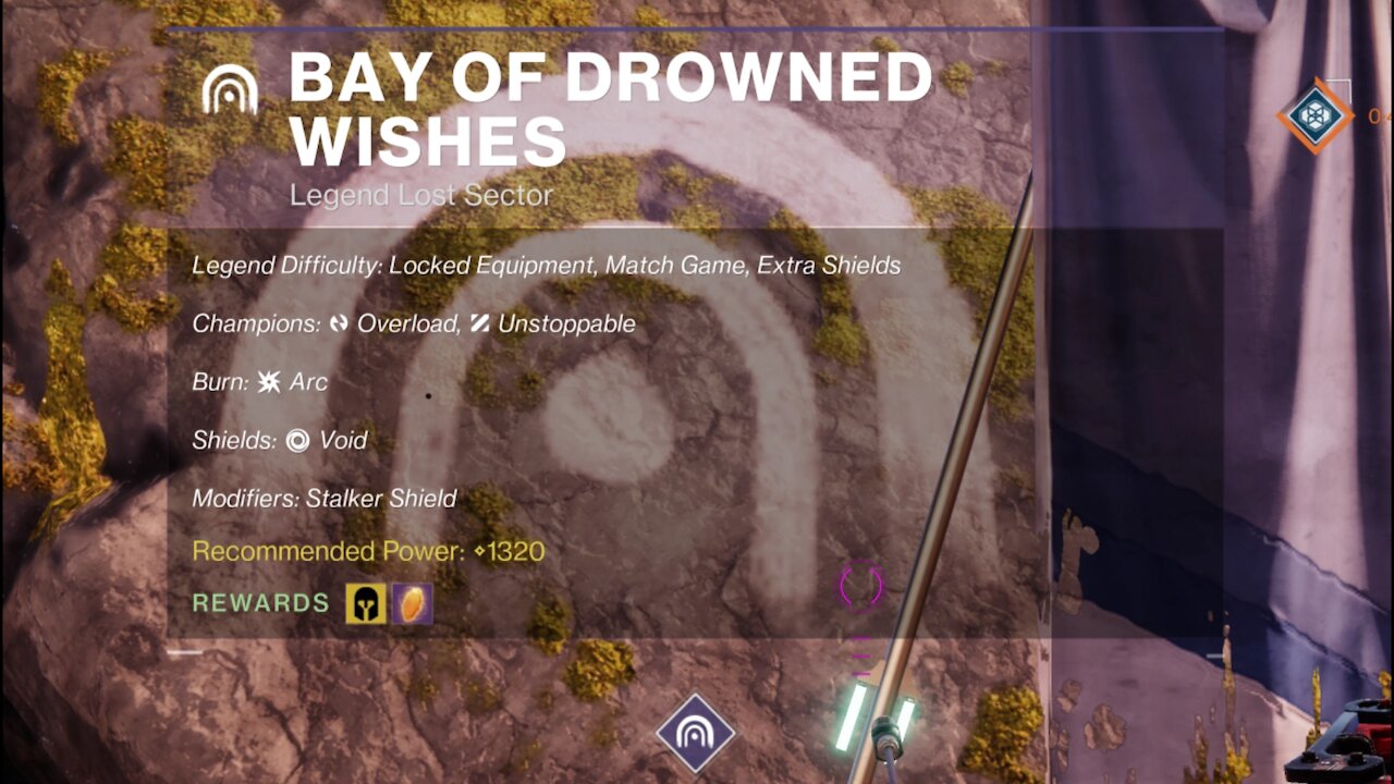 Destiny 2, Legend Lost Sector, Bay of Drowned Wishes on the Dreaming City 1-3-22