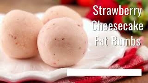 Keto Strawberry Cheesecake Fat Bombs