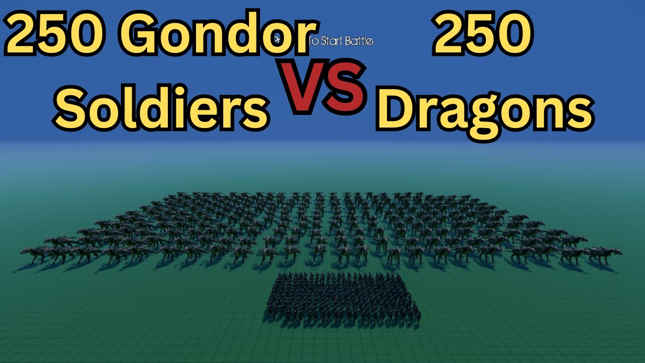250 Gondor Soldiers Versus 250 Dragons || Ultimate Epic Battle Simulator