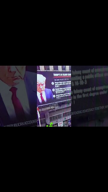 Donald Trump's Indictments on Times square commercial screens. #biden #democrats #trump