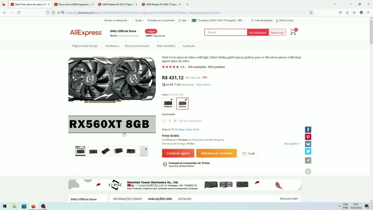 Radeon RX5600XT ou RX560XT, dica para não comprar errado.