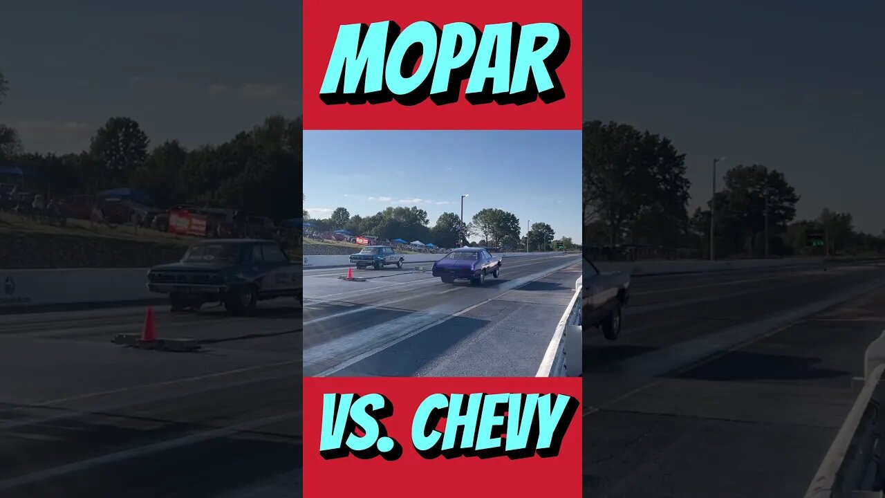 Mopar vs. Chevy Drag Race - Central Illinois Dragway #shorts