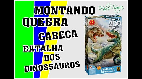 MONTANDO QUEBRA CABEÇA BATALHA DOS DINOSSAUROS PUZZLE