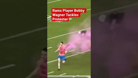 Rams Player Bobby Wagner Tackles Protester #shorts #nfl #rams #bobbywagner #football #protesters