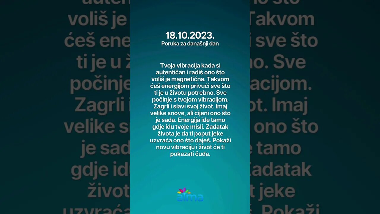 ATMA Poruka za današnji dan 18.10.2023. #inspiracija #porukadana #mudrost #motivacija