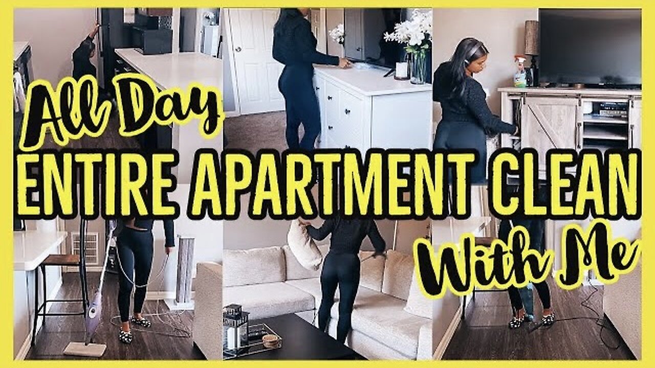 *EXTREME* ALL DAY ENTIRE APARTMENT CLEAN WITH ME 2021 | EXTREME SPEED CLEANING MOTIVATION | ez tingz