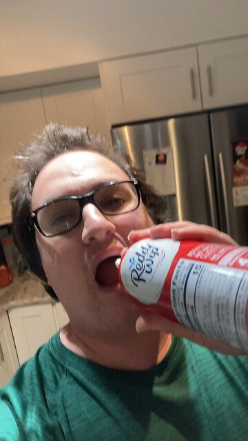 Whipped Cream in mouth