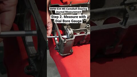 BMW E34 M5 Camshaft Bearing Journal Measurement #shorts #bmw #cars #diy #bmwm5 #bmwe34 #restoration