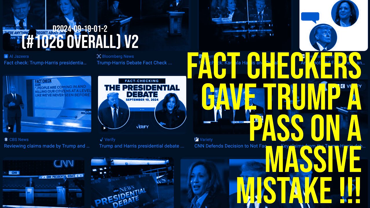 Donald Trump gets a pass by the fact-checkers on one MASSIVE mistake from 2024 Harris debate (v2)