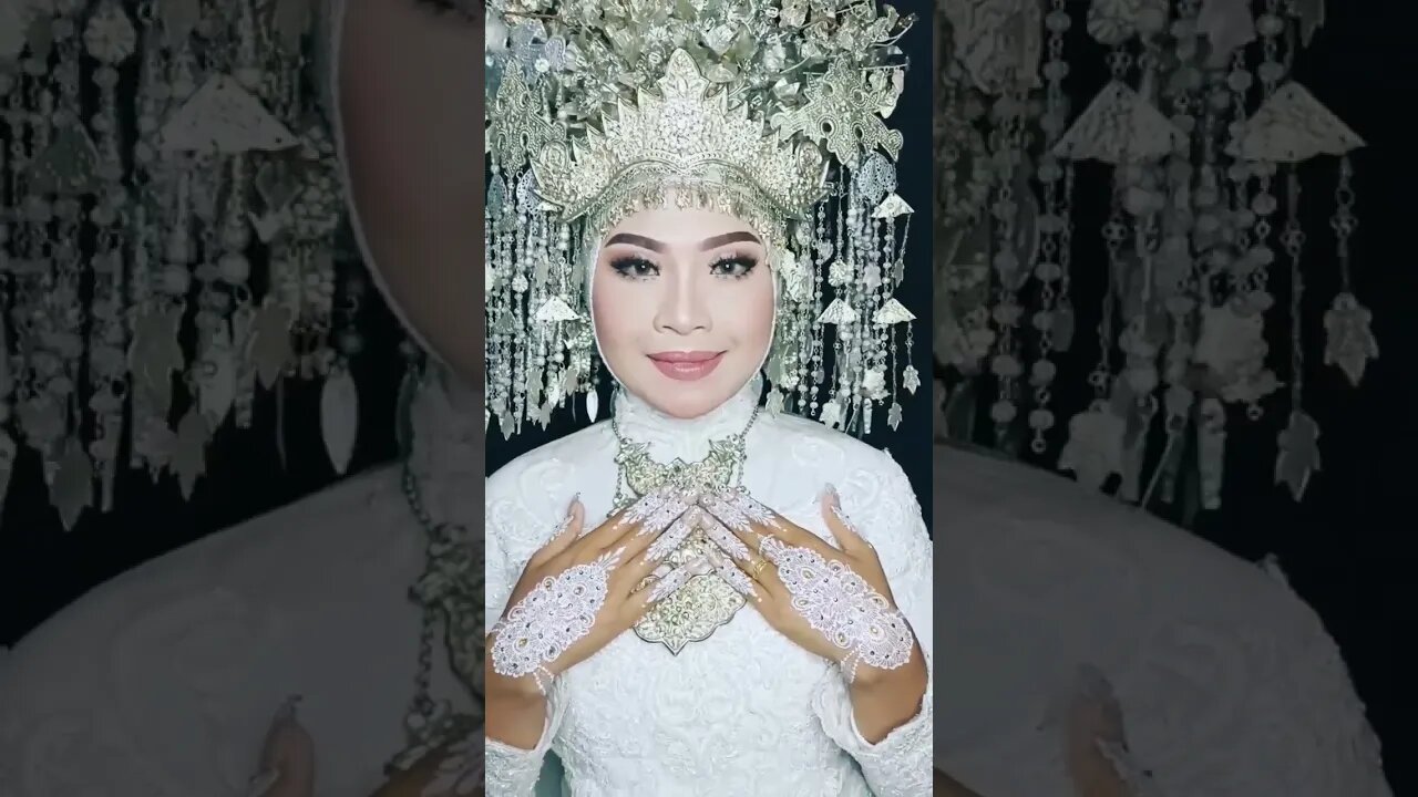 Pengantin Pakaian Adat Palembang Modifikasi Kebaya akad nikah #shortvideo #shorts #short