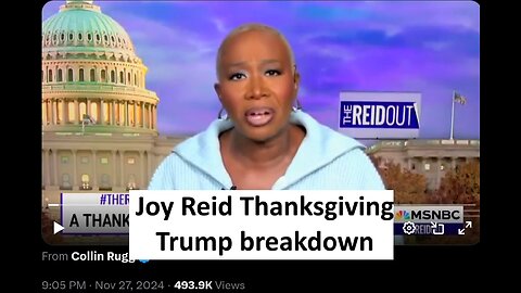 Joy Reid rants about banning Trump voters from thanksgiving dinner