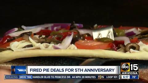 Fired Pie celebrating 5th anniversary with great deals