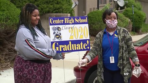 #WeSeeYouKSHB: Center High School honors each senior with visit, sign