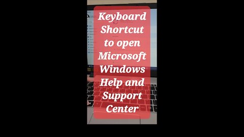 Keyboard shortcut to open microsoft windows help and support center #shorts #youtubeshorts
