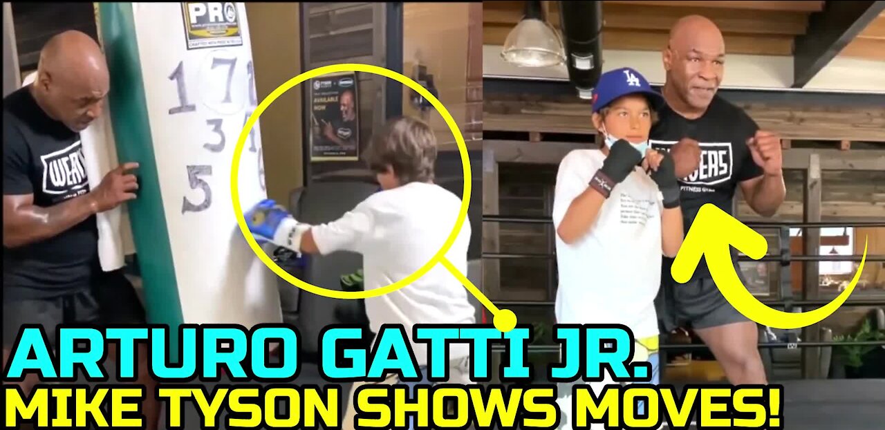 MIKE TYSON SHOWS SOME POWER & DEADLY MOVES TO ARTURO GATTI JR..MUST WATCH..!!!