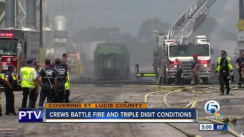 Tire recycling fire