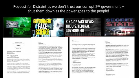 Request for Distraint as we don’t trust our corrupt 2nd government – shut them down