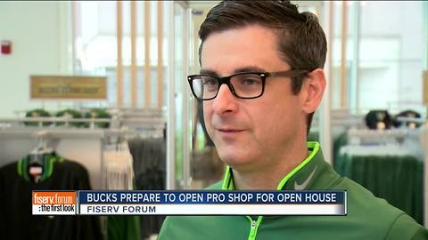 Milwaukee Bucks pro shop preparing for opening at Fiserv Forum