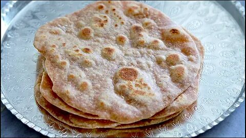 Wholemeal soft healthy flat bread No yeast