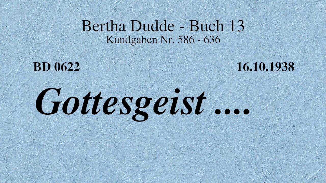 BD 0622 - GOTTESGEIST ....