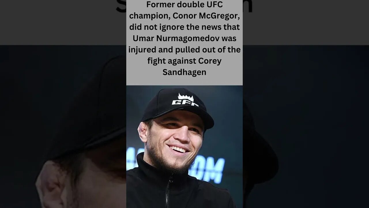 McGregor responds to the Nurmagomedov vs. Sandhagen match being postponed #shorts