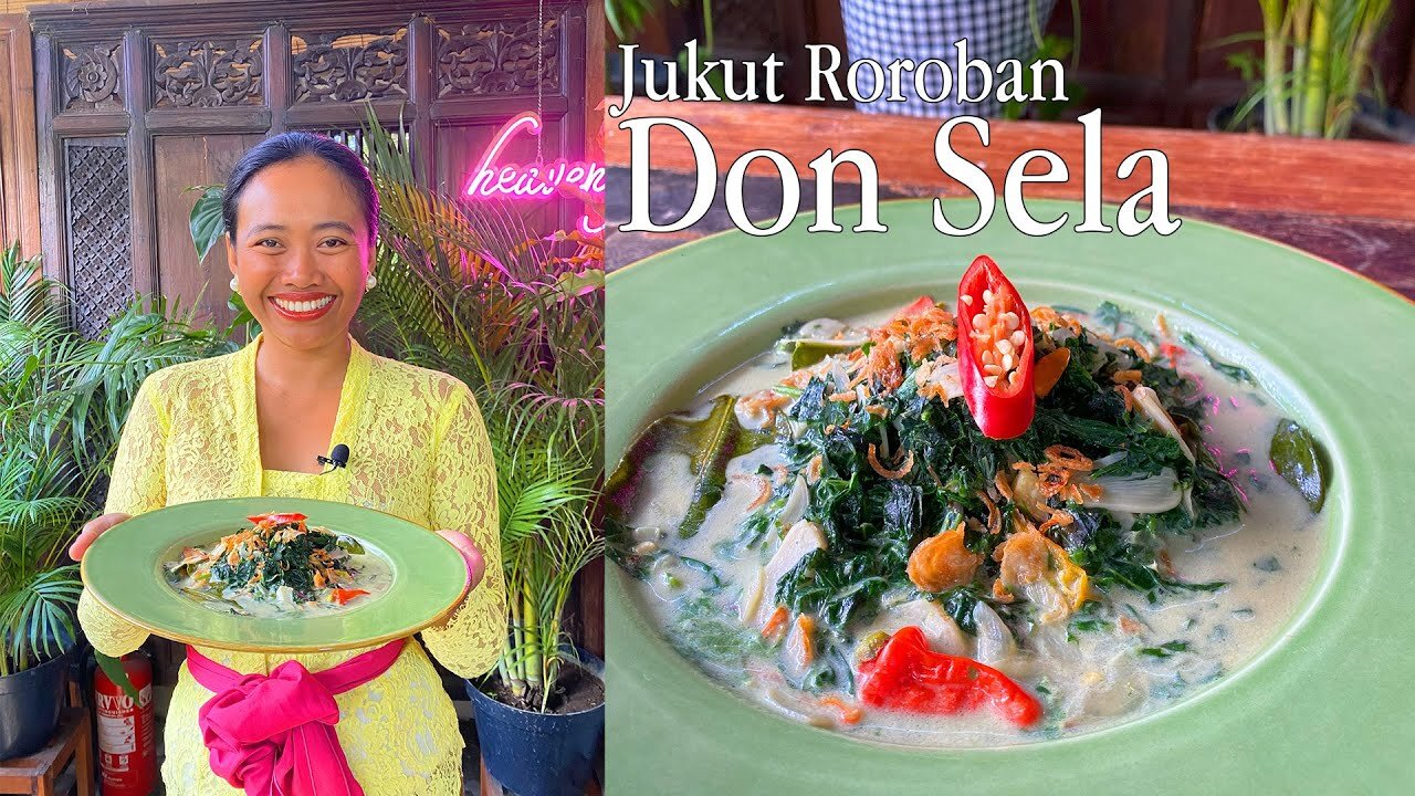 Jukut Roroban Don Sela, Cassava leaves cook in thick coconut milk