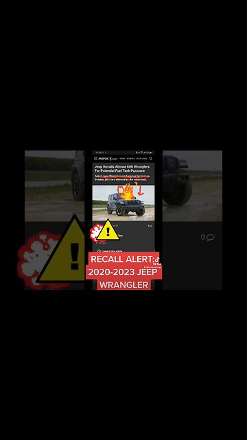 RECALL ALERT⚠️ : 2020-23 JEEP WRANGLERS...60k recalled, possible fire 🔥 hazard! #safety #fyp #jeep