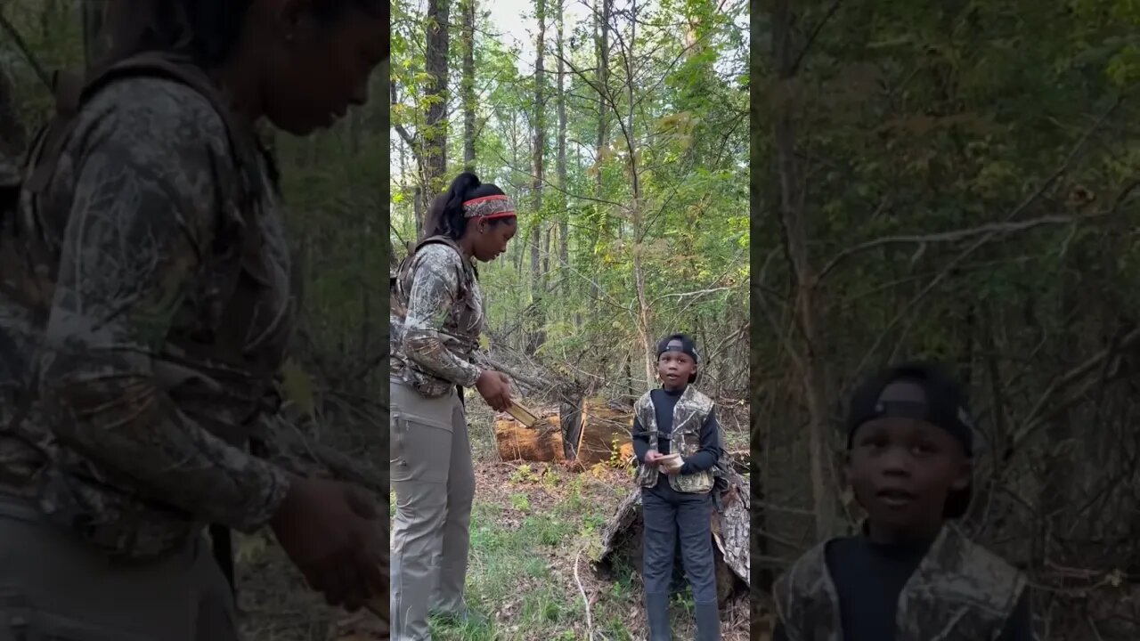 Teaching the young how to hunt for turkey