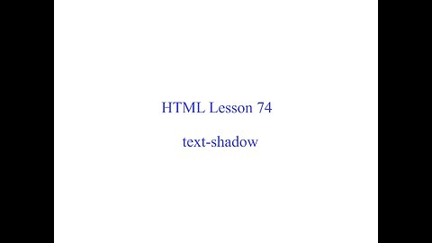 HTML Lesson 74