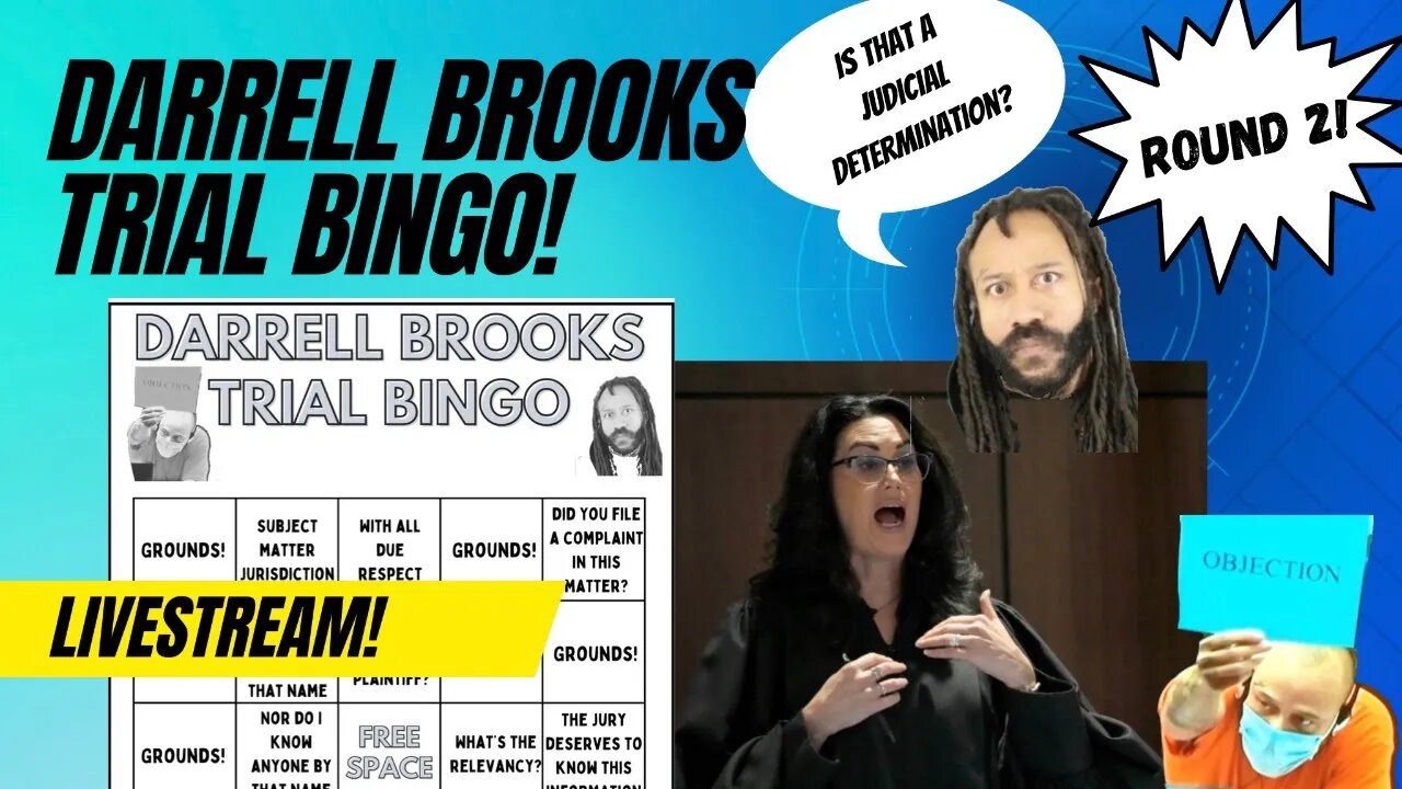 Darrell Brooks Trial Bingo Round 2