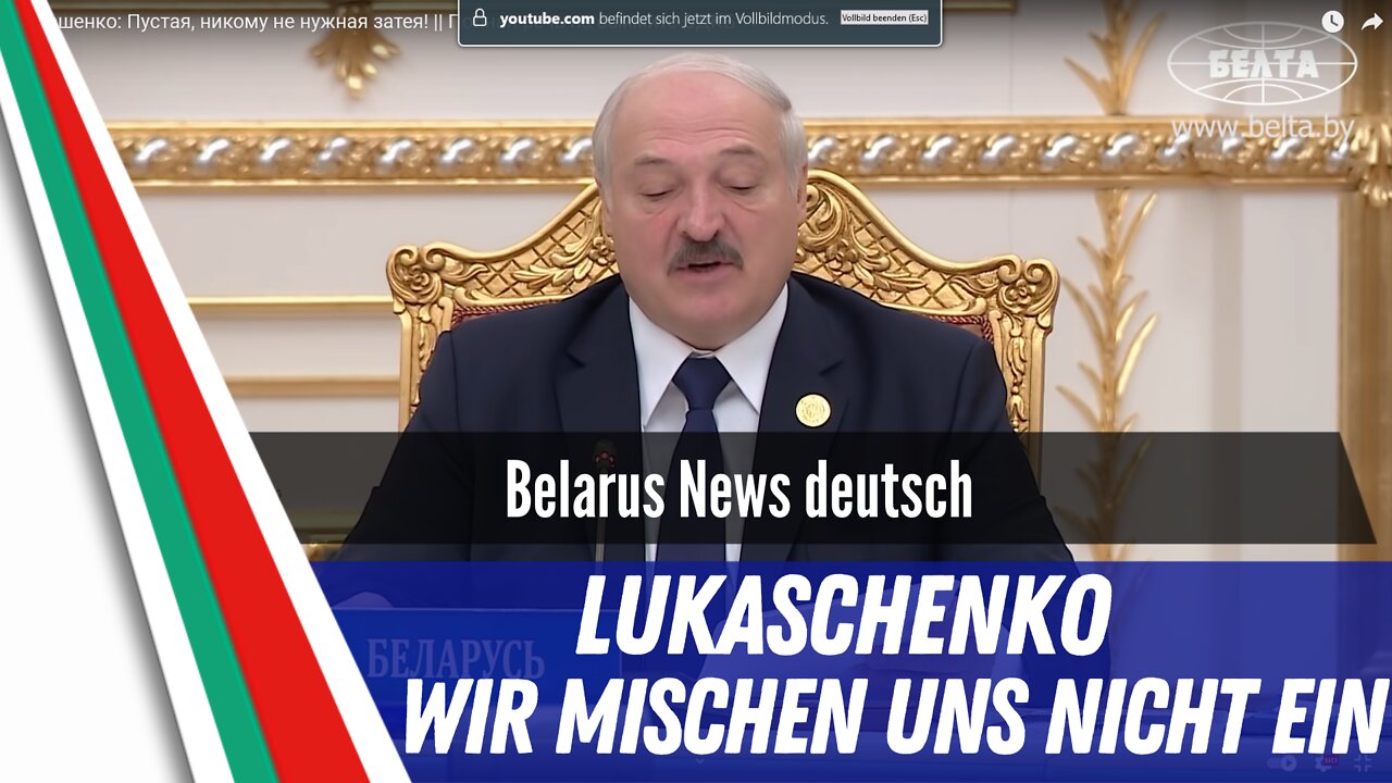 Lukaschenko:"Wir mischen uns nicht ein".