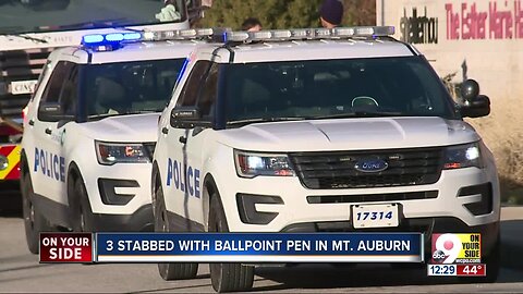 Suspect stabbed three people with ballpoint pen